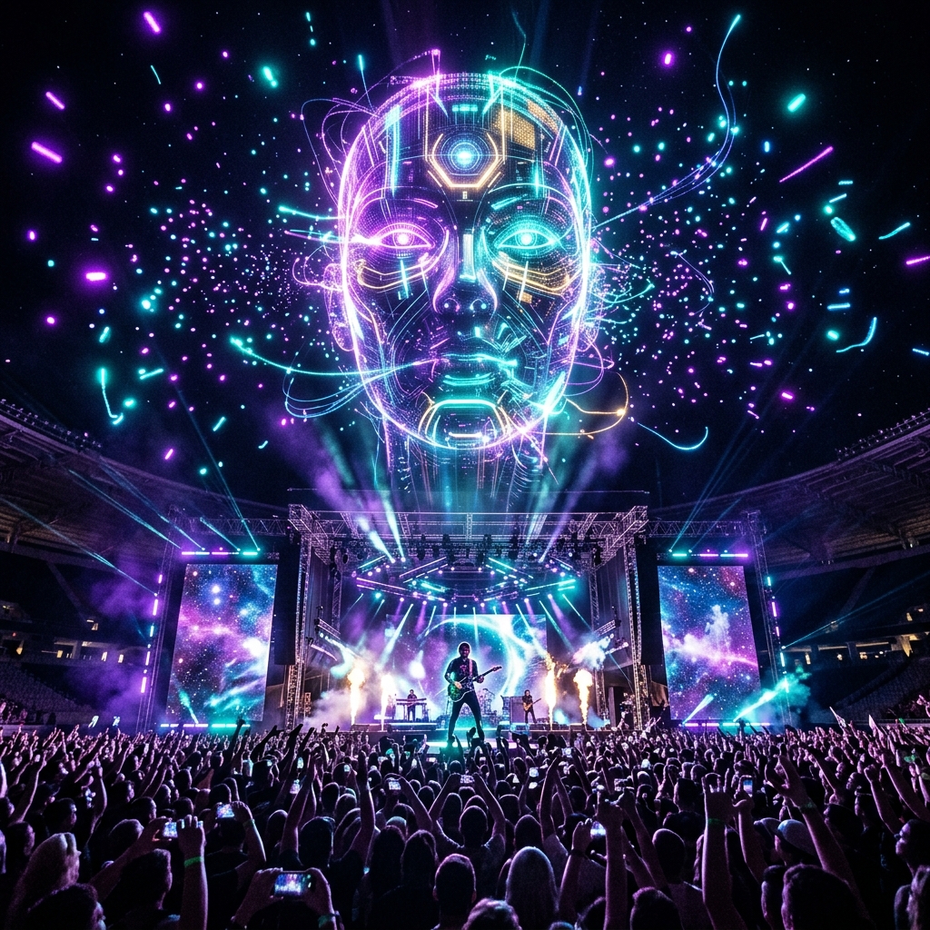 Concert Stage Hologram Visualization